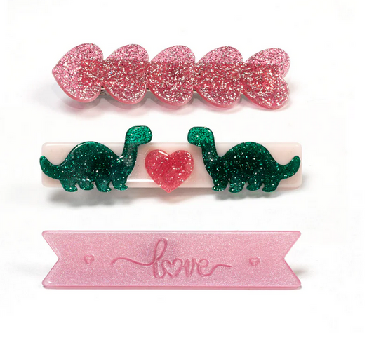 Dino Love Hairclips