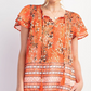 Orange Chiffon Top