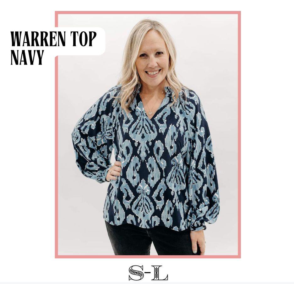 The Warren Top- Navy