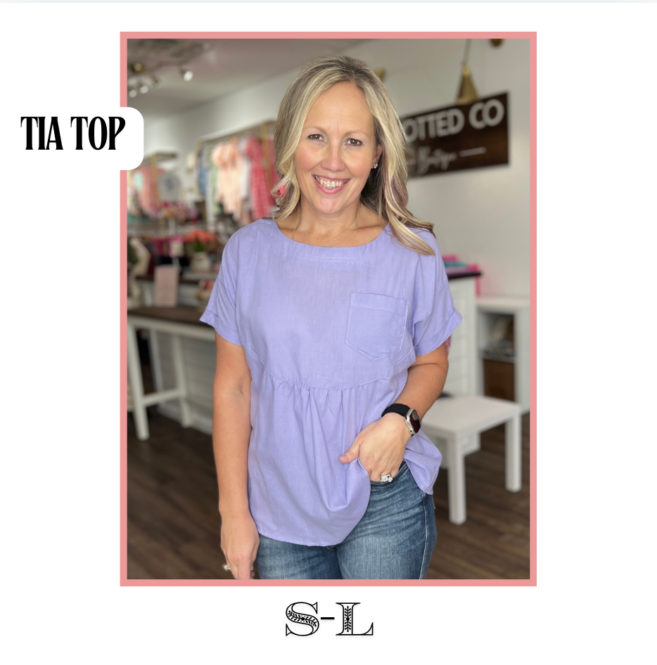 Tia Babydoll Top- Lavender