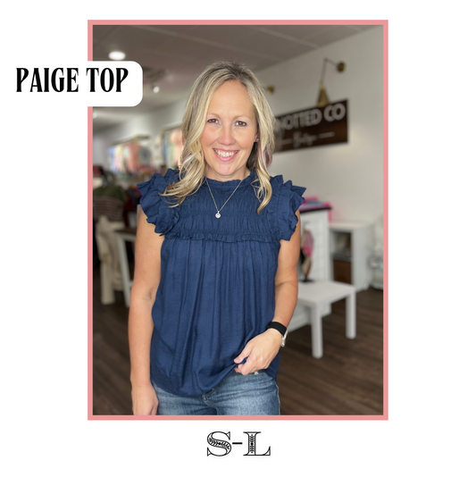 Paige Navy Top