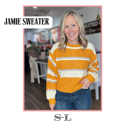 Jamie Striped Sweater- Yellow