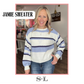 Jamie Striped Sweater- Blue