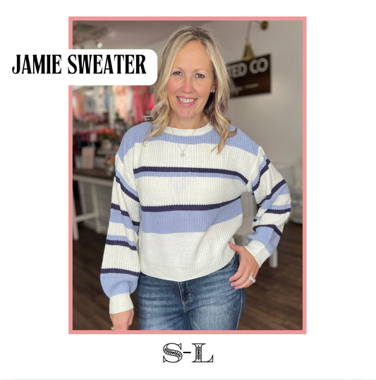 Jamie Striped Sweater- Blue