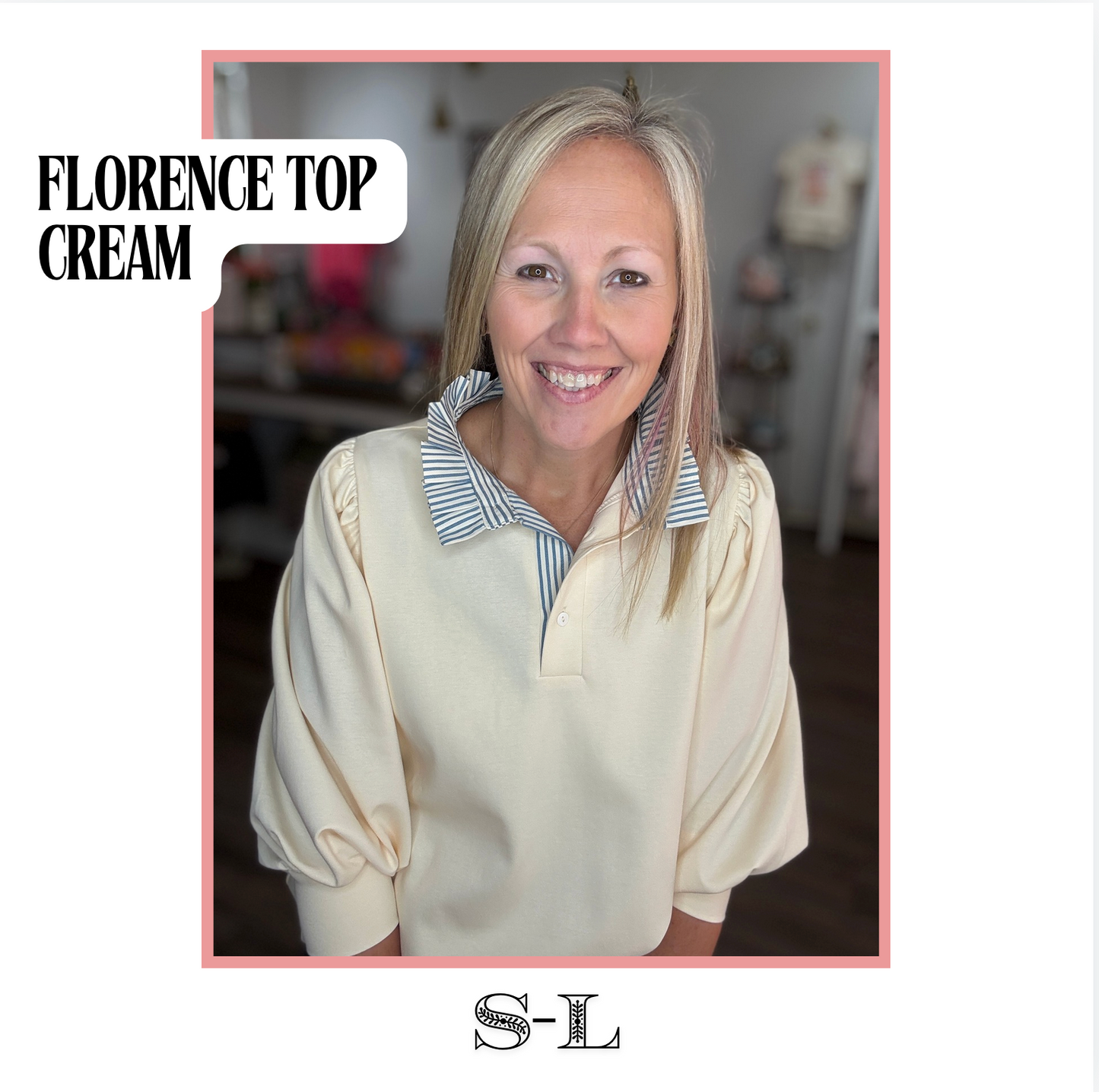 Florence Preppy Top-Cream