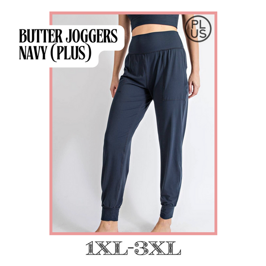 Butter Joggers Navy- Plus