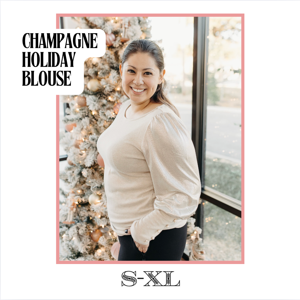 Champagne Holiday Blouse