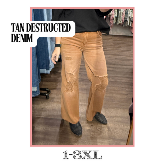 Camel Destructed Jean