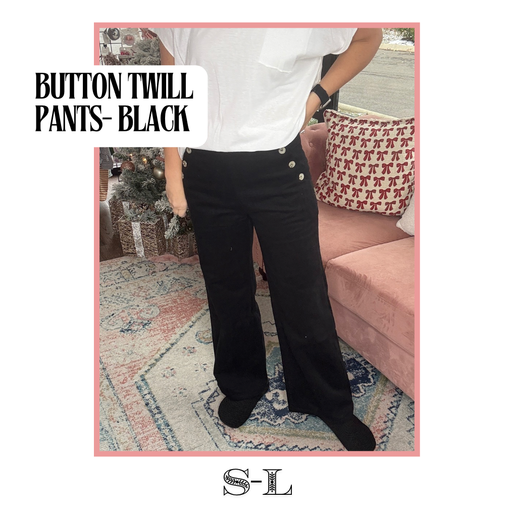 Black Button Pants