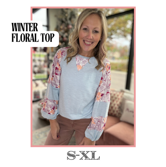 Winter Floral Top