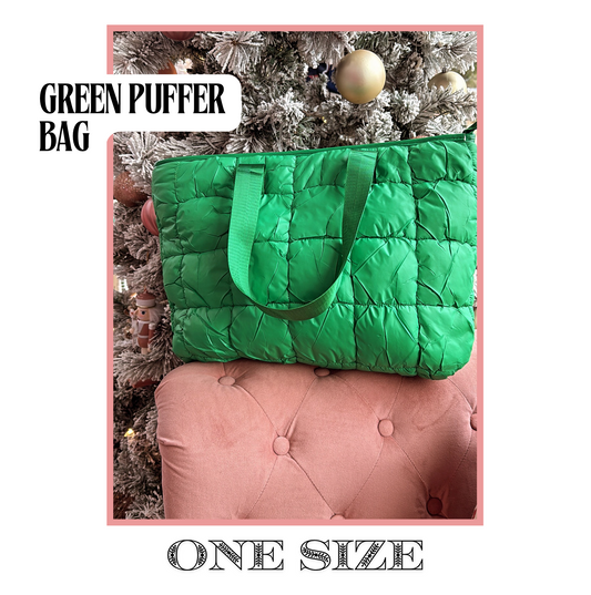 Green Puffer Tote