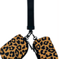 Double The Fun Wristlet- Brown Leopard