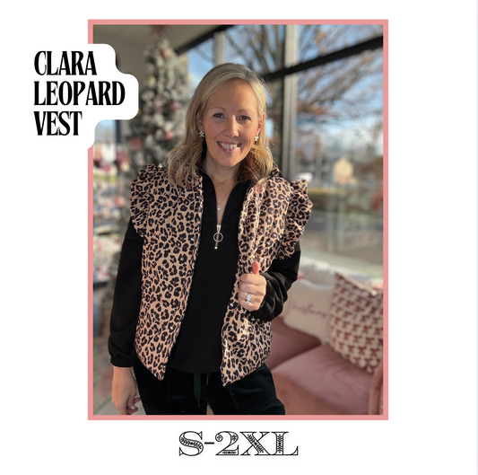 Clara Leopard Puffer Vest