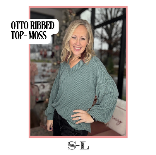 Otto Ribbed Top-Moss