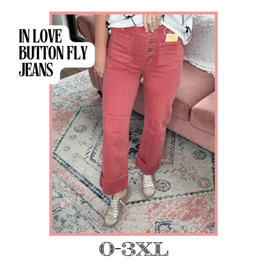 In Love Button Fly Jean