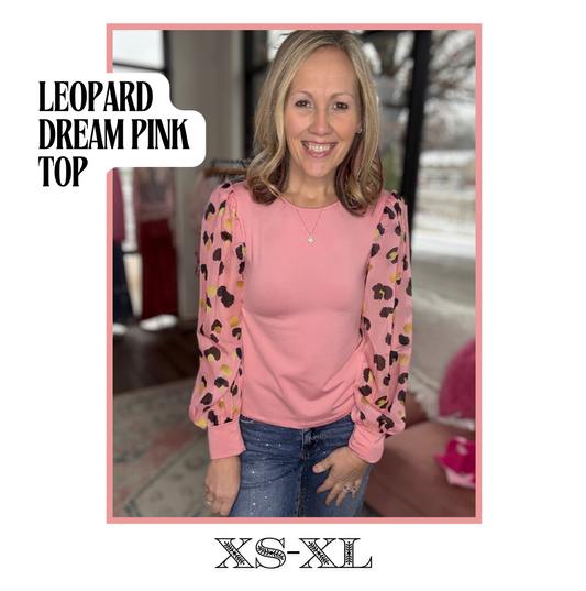 The Leopard Dream Pink Top