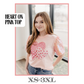 Heart on Pink Sequins Top