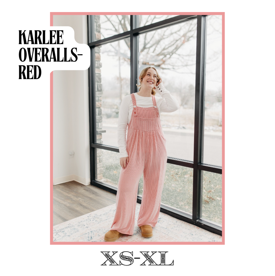 Karlee Overalls- Red