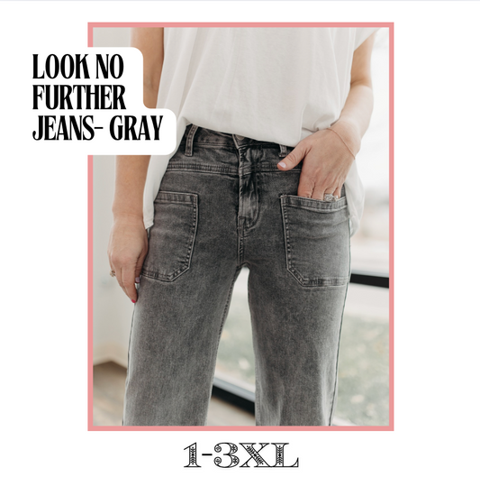 Look No Further Jeans- Gray