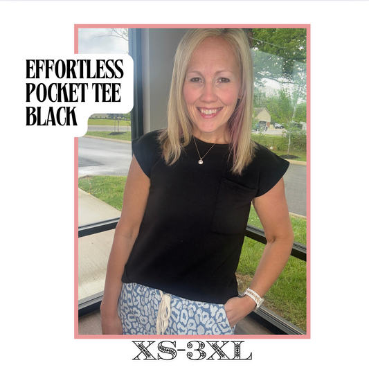 Effortless Pocket Tee- Black