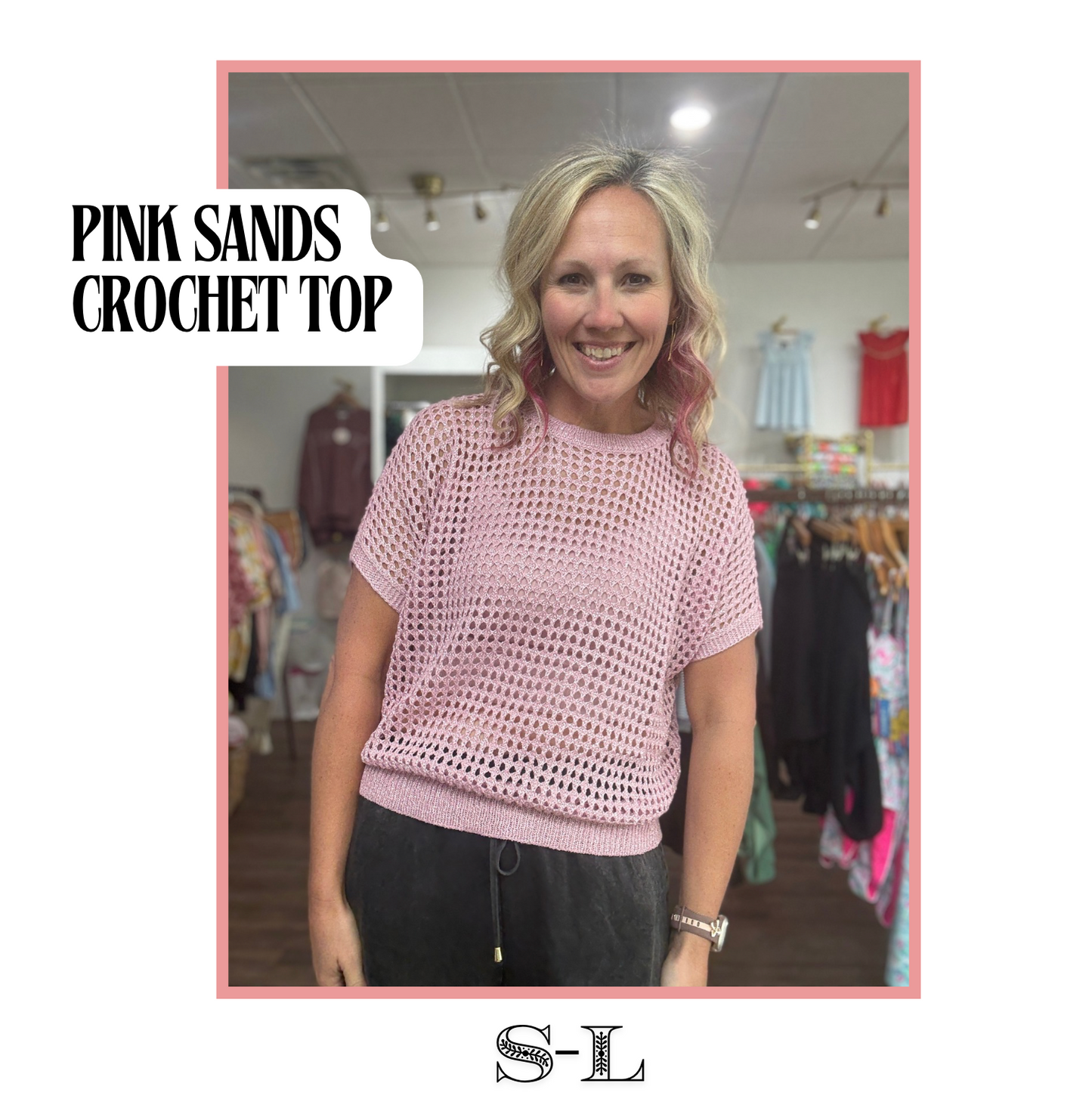 Pink Sands Crochet Top