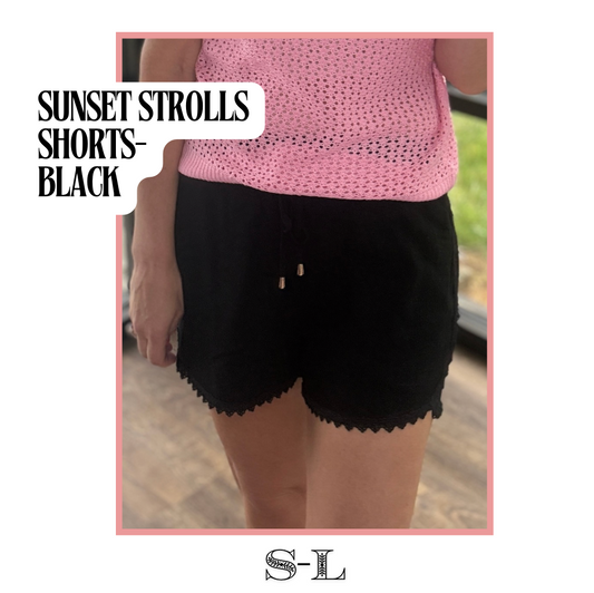 ☀️ Sunset Stroll Shorts- Black