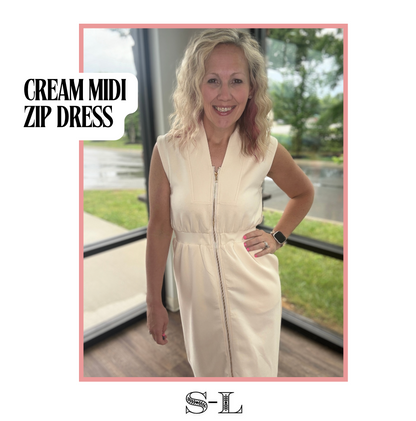 Cream Midi Dress