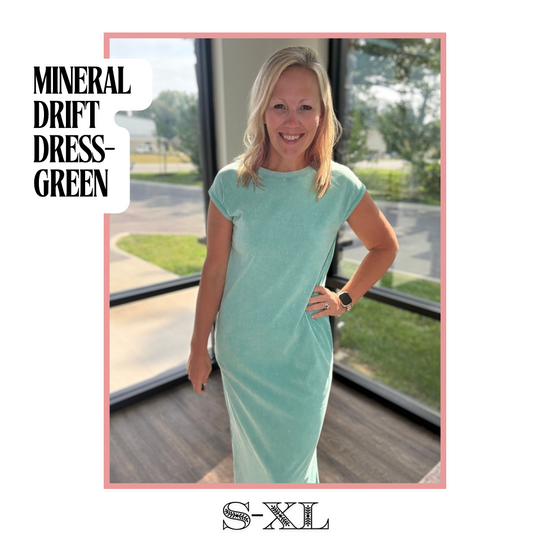 Mineral Drift Dress- Green