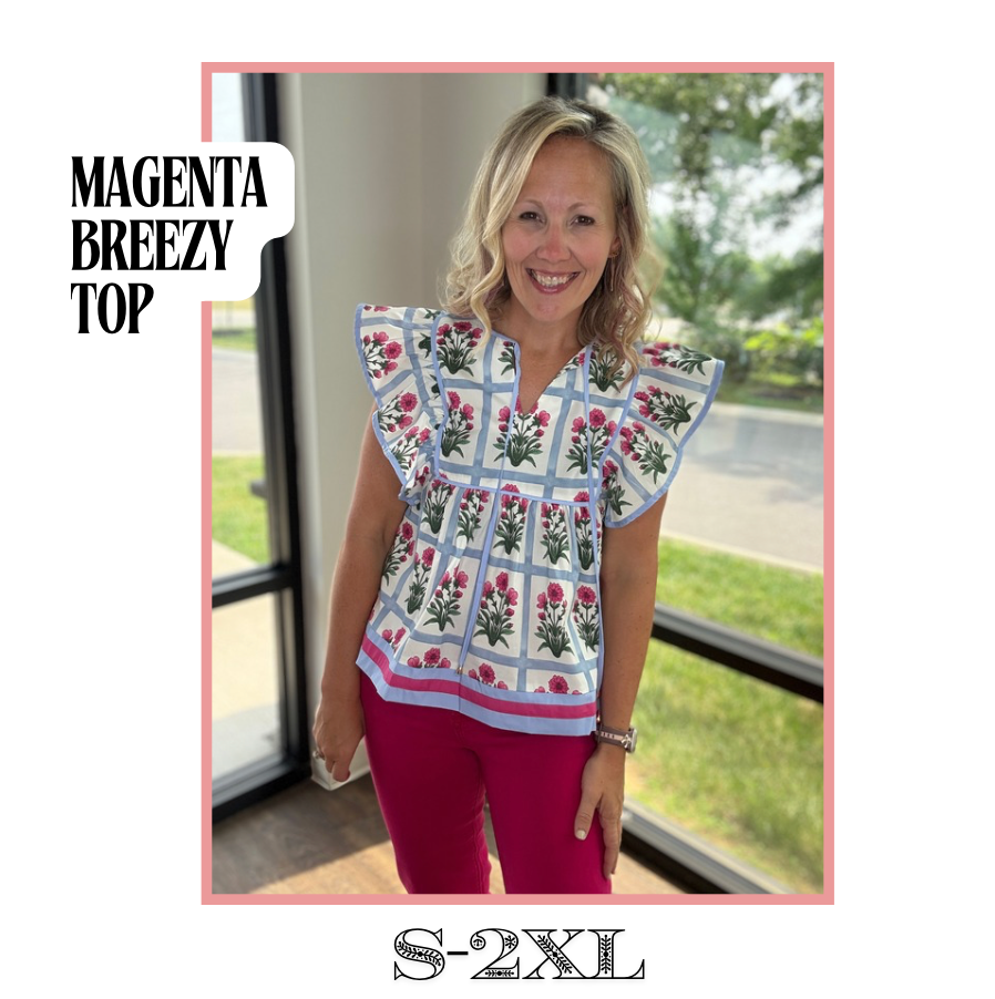 Magenta Breezy Top