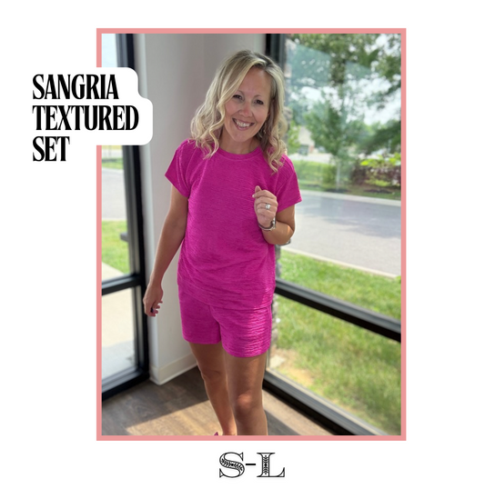 Sangria Textured Set