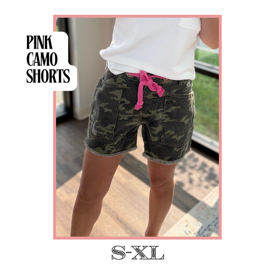 Pink Camo Shorts