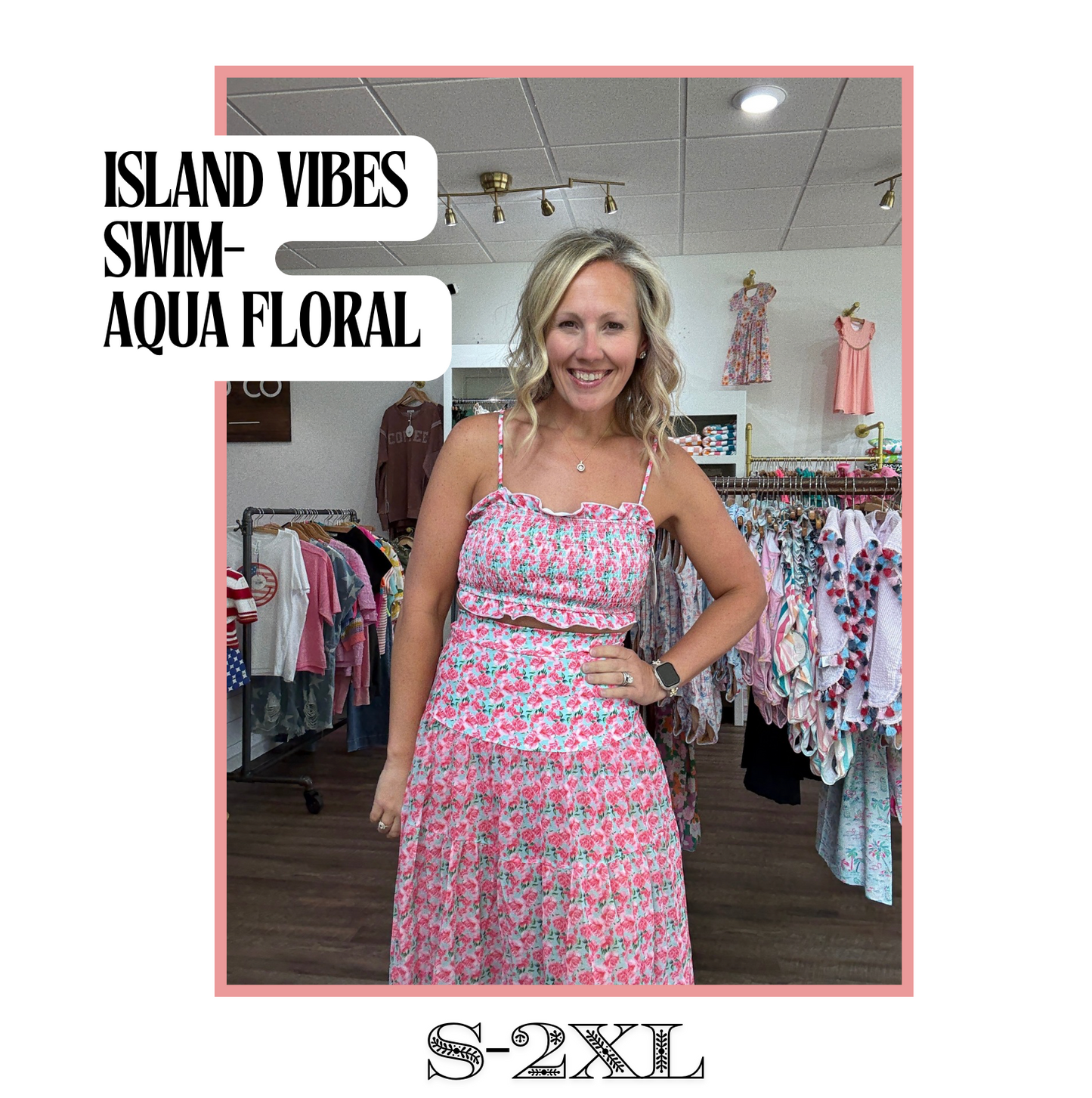 Island Vibes Set- Aqua Floral