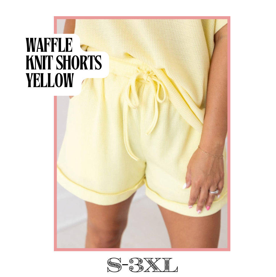 Knit Shorts- Yellow