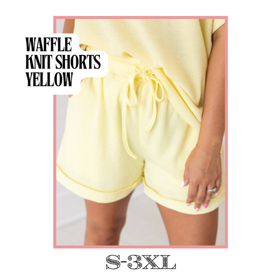 Knit Shorts- Yellow
