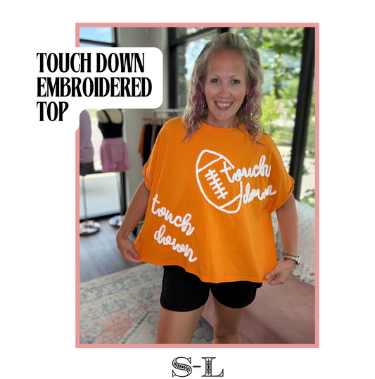 Touch Down Embroidered Top