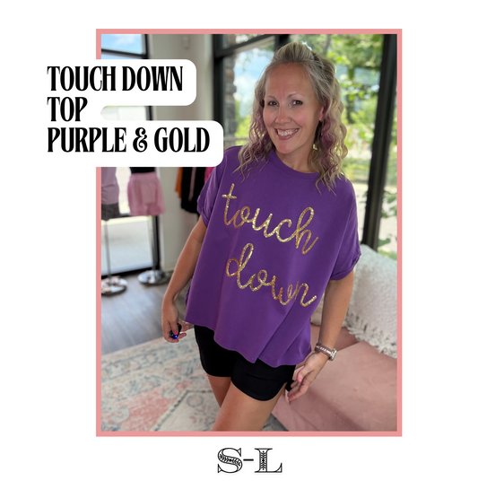 Touch Down Top- Purple & Gold