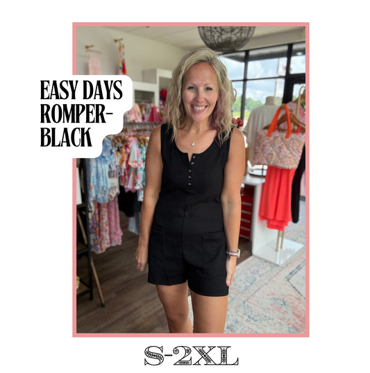 Easy Days Romper- Black