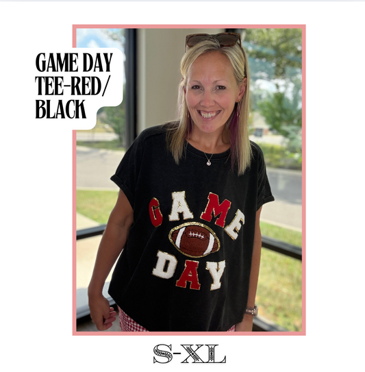 Game Day Red/Black Tee