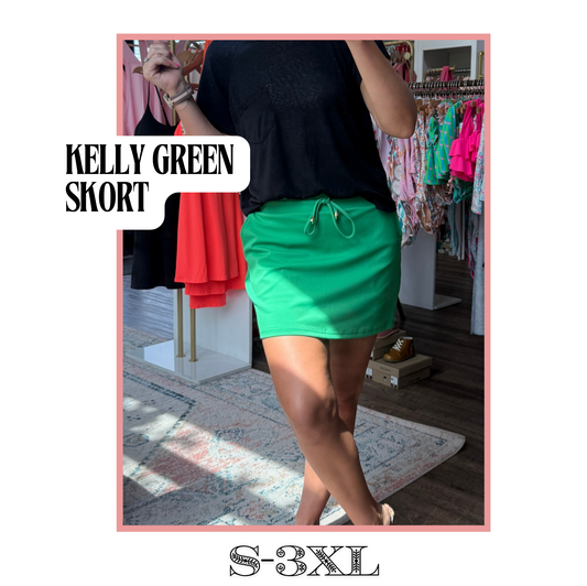 Kelly Green Skort