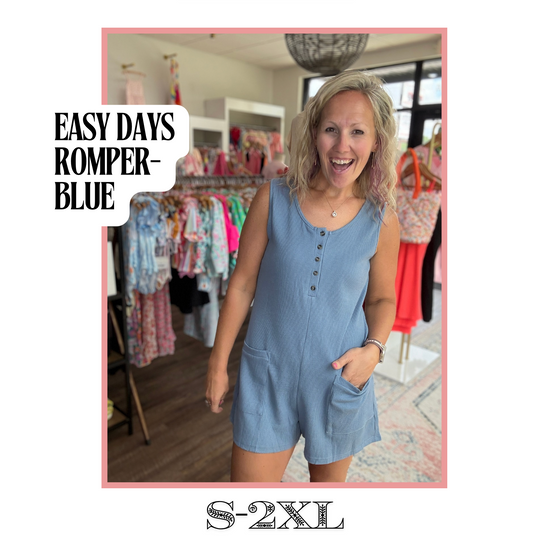 Easy Days Romper- Blue