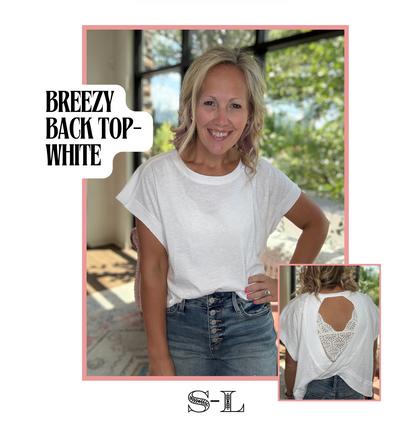 Breezy Back Tee- White