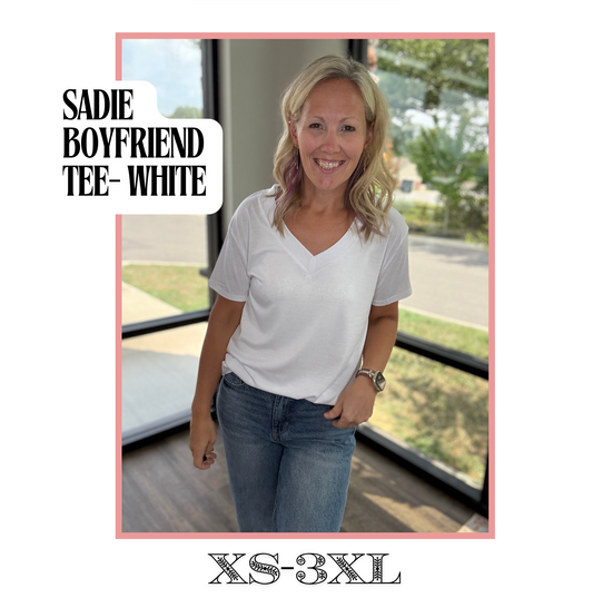 Sadie Boyfriend Tee- White