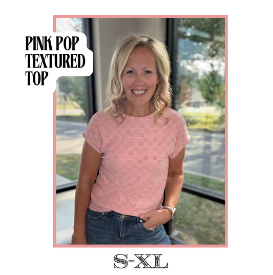 Pink Pop Textured Top