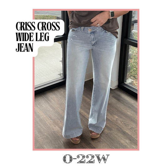 Criss Cross Wide Leg Jean