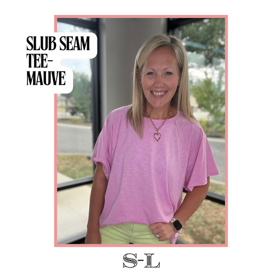 Slub Seam Top- Mauve