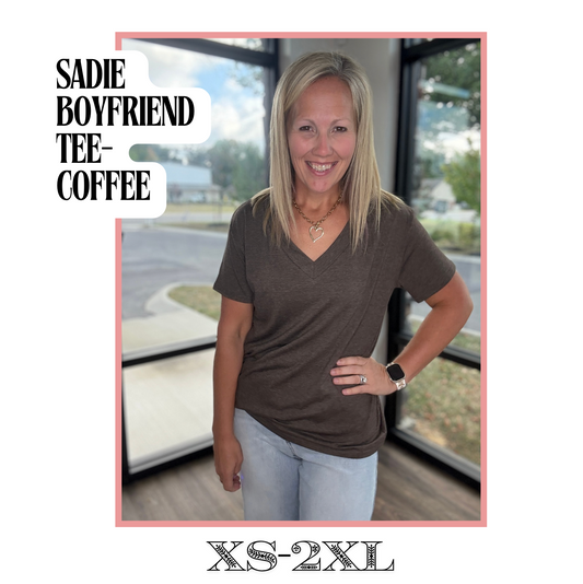 Sadie Boyfriend Tee- Coffee