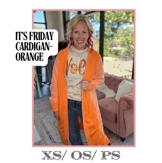 It's Friday Cardi- Orange