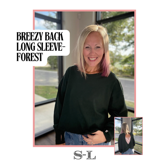 Breezy Back Long Sleeve- Forest