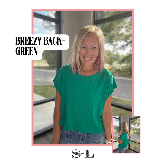 Breezy Back Tee- Green