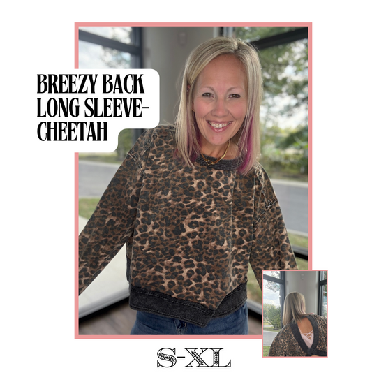 Breezy Back Cheetah Top